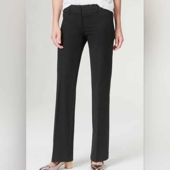 Loft Marisa Trouser Style Straight Leg Pants In Black L - Picture 1 of 5